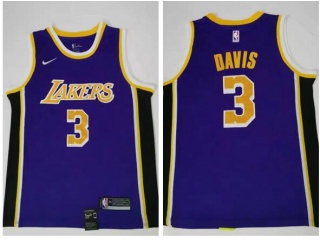 Nike Los Angeles Lakers #3 Anthony Davis Jersey Purple