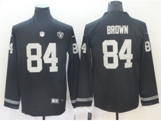 Oakland Raiders #84 Antonio Brown Long Sleeves Vapor Untouchable Limited Jersey Black