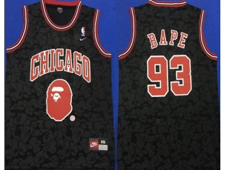 BAPE x Mitchell & Ness Chicago Bulls #93 Bape Swingman Jersey Black