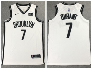 Nike Brooklyn Nets 7 Kevin Durant Basketball Jersey White Player
