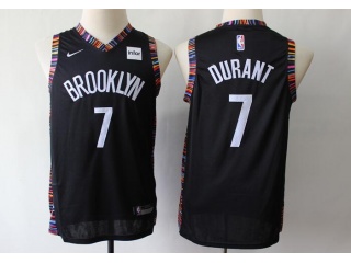 Youth Nike Brooklyn Nets #7 Kevin Durant Basketball Jersey Black City