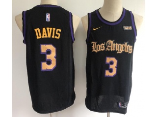 Nike Los Angeles Lakers #3 Anthony Davis Latin Nights Jersey Black