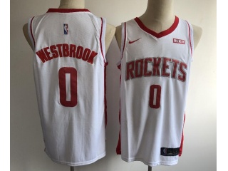 Nike Houston Rockets #0 Russell Westbrook Basketball Jersey White