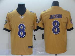 Baltimore Ravens 8 Lamar Jackson Vapor Untouchable Limited Jersey Gold