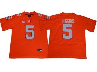 Clemson Tigers #5 Tee Higgins Limited Jersey Orange