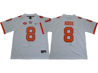 Clemson Tigers #8 Justyn Ross Limited Jersey White