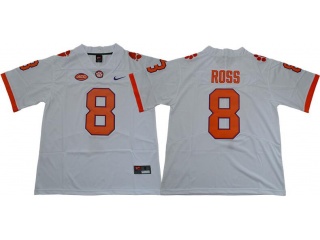 Clemson Tigers #8 Justyn Ross Limited Jersey White