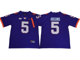 Clemson Tigers #5 Tee Higgins Limited Jersey Purple