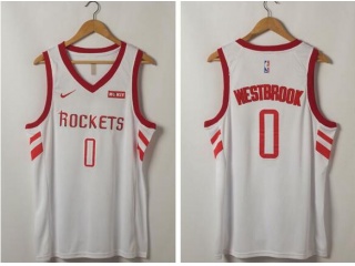 Nike Houston Rockets #0 Russell Westbrook Jersey White