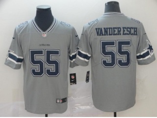 Dallas Cowboys 55 Leighton Vander Esch Inverted Legende Limited Jersey Gray