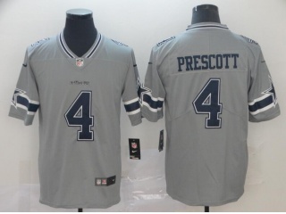 Dallas Cowboys 4 Dak Prescott Inverted Legende Limited Jersey Gray