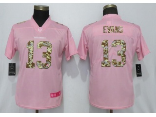Women Tampa Bay Buccaneers 13 Mike Evans Vapor Limited Jersey Pink Camo