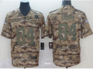 Oakland Raiders #84 Antonio Brown Salute to Service Vapor Limited Jersey Camo