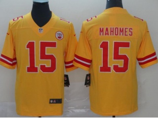 Kansas City Chiefs #15 Patrick Mahomes Inverted Legend Limited Jersey Yellow