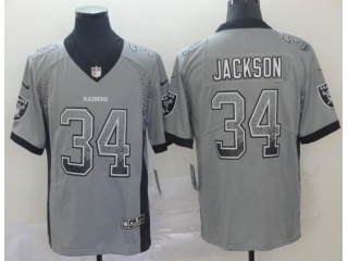 Oakland Raiders 34 Bo Jackson Drift Vapor Limited Jersey Gray