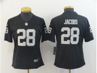 Women Oakland Raiders 28 Josh Jacobs Vapor Limited Jersey Black