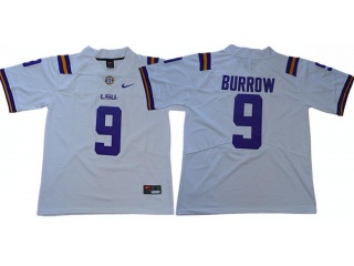 LSU Tigers #9 Burrow Limited Jersey White