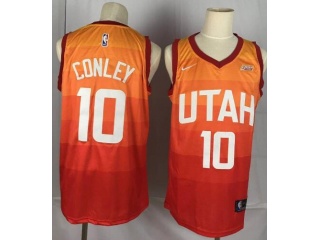 Nike Utah Jazz #10 Mike Conley Rainbow Jersey Orange