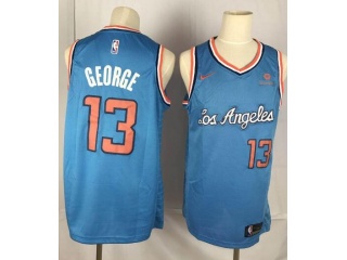 Nike Los Angeles Clippers #13 Paul George Throwabck Jersey Blue Latin Nights