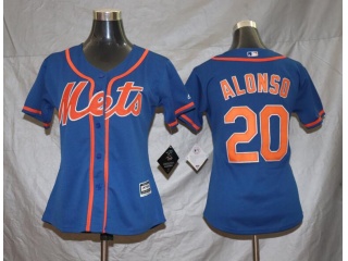 Woman New York Mets 20 Pete Alonso Baseball Jersey Blue