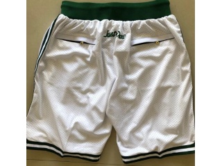 Boston Celtics Throwback Basketball Shorts White