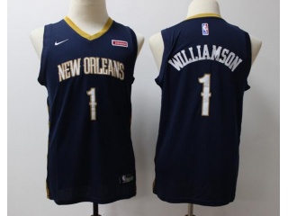 Youth Nike New Orleans Pelicans 1 Zion Williamson Jersey Navy Blue