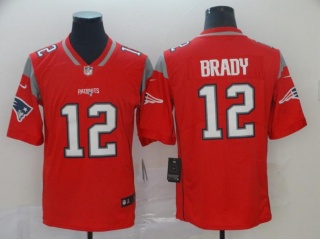 New England Patriots 12 Tom Brady Inverted Legend Limited Jersey Red