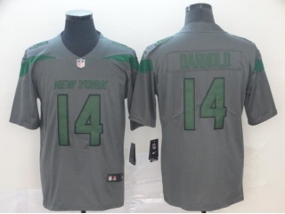 New York Jets 14 Sam Darnold Inverted Legend Limited Jersey Gray