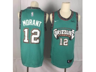Nike Memphis Grizzlies 12 Ja Morant Throwback Basketball Jersey Teal Green