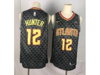 Nike Atlanta Hawks 12 De'Andre Hunter Basketball Jersey Black