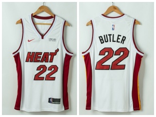 Nike Miami Heat 22 Jimmy Butler Basketball Jersey White