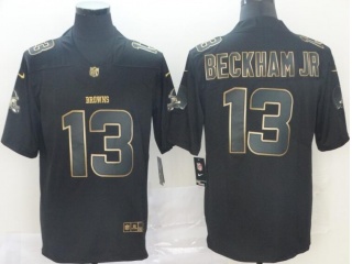 Nike Cleveland Browns #13 Odell Beckham Jr Vapor Untouchable Limited Jersey Black Gold