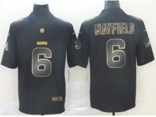 Nike Cleveland Browns #6 Baker Mayfield Vapor Untouchable Limited Jersey Black Gold