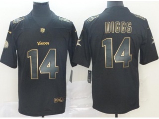 Nike Minnesota Vikings #14 Stefon Diggs Vapor Untouchable Limited Jersey Black Gold