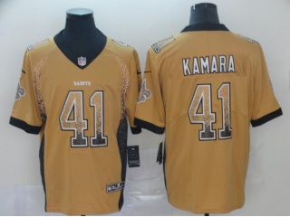 Nike New Orleans Saints 41 Alvin Kamara Drift Vapor Limited Jersey Gold