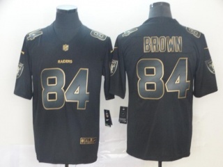 Oakland Raiders 84 Antonio Brown Vapor Limited Jersey Black Golden