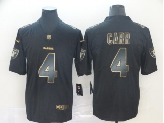 Oakland Raiders 4 Derek Carr Vapor Limited Jersey Black Golden