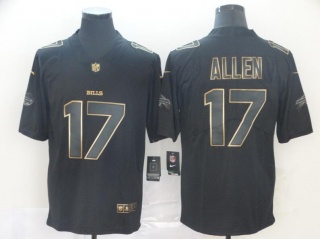 Buffalo Bills 17 Josh Allen Vapor Limited Jersey Black Golden