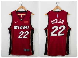 Nike Miami Heat 22 Jimmy Butler Basketball Jersey Red