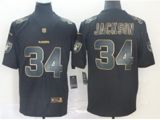 Oakland Raiders #34 Bo Jackson Vapor Untouchable Limited Jersey Black Golden