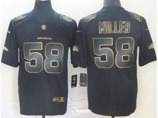 Denver Broncos #58 Von Miller Vapor Untouchable Limited Jersey Black Golden