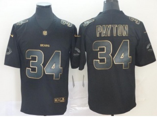 Chicago Bears #34 Walter Payton Vapor Untouchable Limited Jersey Black Golden