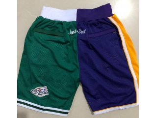Los Angeles Lakers & Boston Celtics The 2008 NBA Finals Shorts Purple/Green