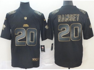 Jacksonville Jaguars #20 Jalen Ramsey Black Golden Vapor Untouchable Limited Jersey