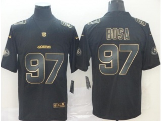 San Francisco 49ers #97 Nick Bosa Black Golden Vapor Untouchable Limited Jersey