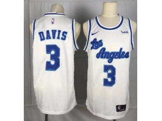 Nike Los Angeles Lakers #3 Anthony Davis Throwback Jersey White