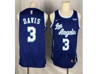 Nike Los Angeles Lakers #3 Anthony Davis Throwback Jersey Blue