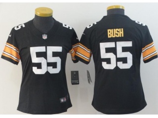 Woman Pittsburgh Steelers #55 Devin Bush Vapor Untouchable Limited Jersey Black