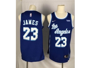 Nike Los Angeles Lakers #23 LeBron James Throwback Jersey Blue