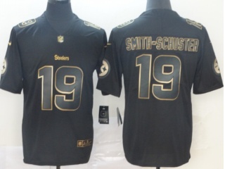 Pittsburgh Steelers #19 JuJu Smith-Schuster Vapor Limited Jersey Black Golden